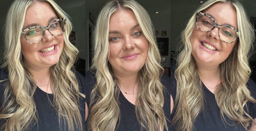 Three images of Ami, the blog writer, looking happy with her hair!