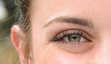 long natural lashes close up