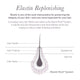 Diagram showing elastin replenishment around a hair follicle