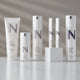 A collection of Nulastin’s elastin replenishing hair and skincare products