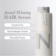 Front view of Signature Collection HAIR 2-Pack showing two silver hair serum bottles on a light gray background