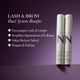 List of product benefits for Nulastin Lash and Brow Dual System