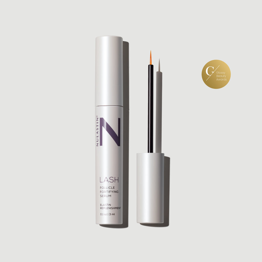 Tube of Nulastin’s bestselling eyelash serum for fuller looking lashes 