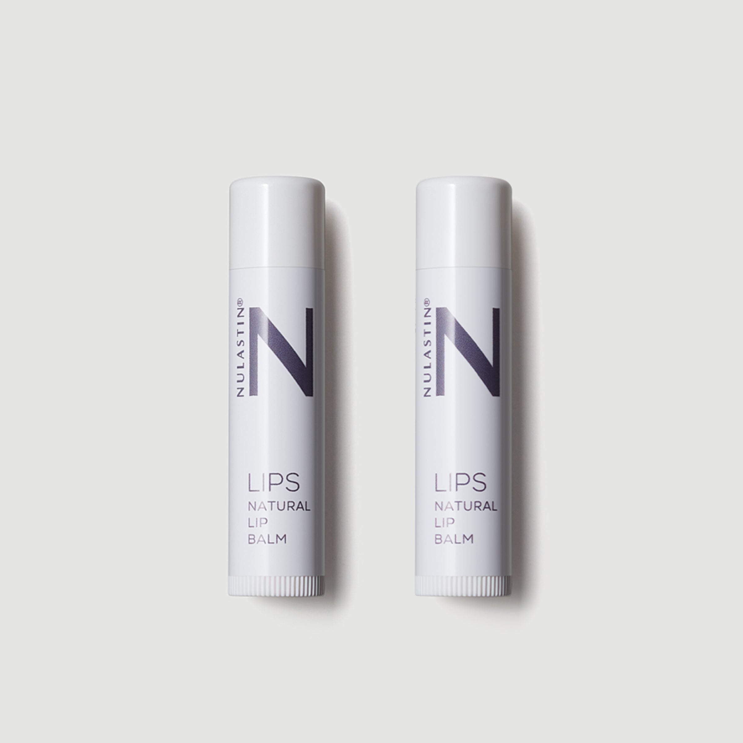 A set of two minty fresh Natural Lip Balms for soft, cushiony, hydrated lips 