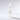 Back of small white hair product bottle against white background