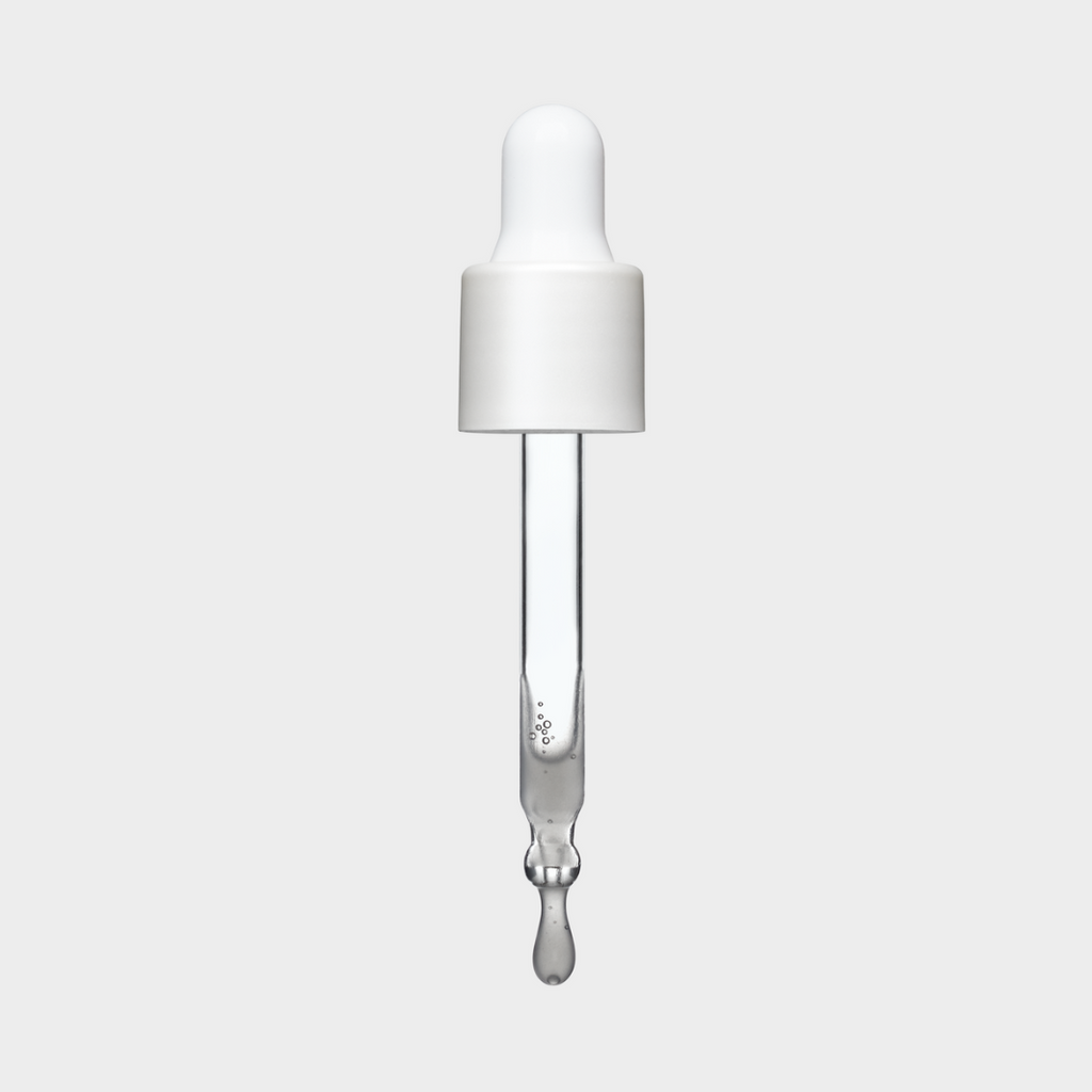 White Dropper Applicator on White Background 