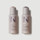 Bottles of Nulastin Hair Enhancing Shampoo & Conditioner Duo–Discovery Size