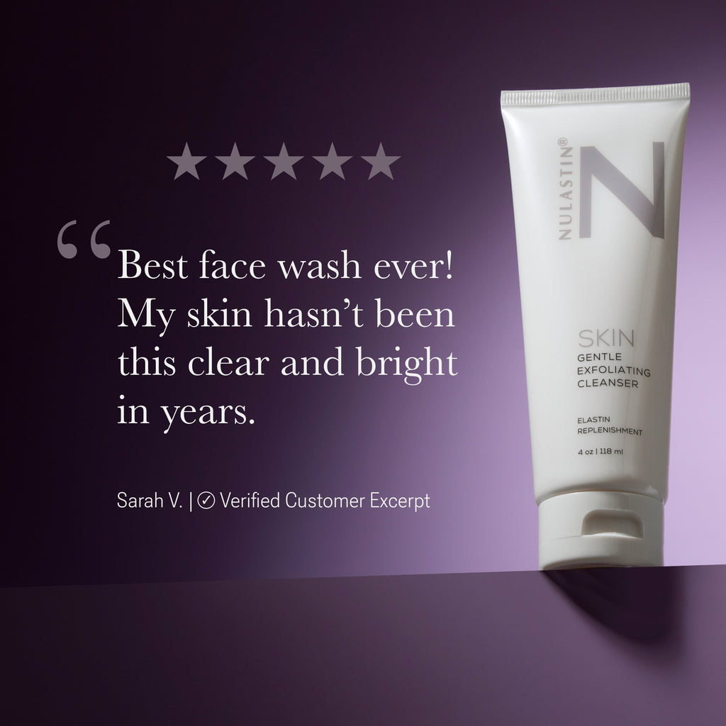 Best face wash ever quote from a real customer for Nulastin Gentle Exfoliating Cleanser 